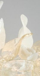 Floral Resin Wall Sconce: Modern White Flower Light
