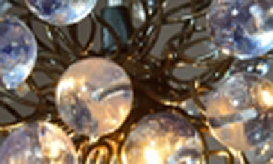 Modern pendant lights with clear bubbles, handmade kitchen pendant light.