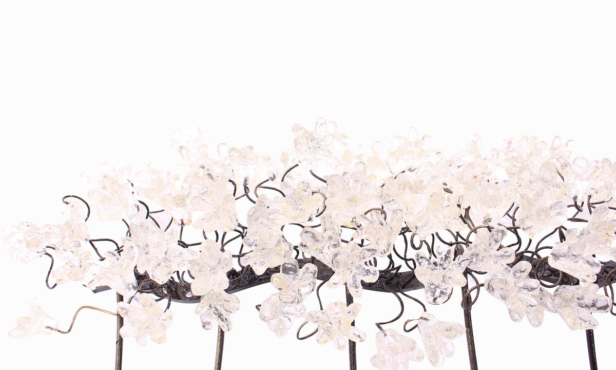 Unique hooks Coat Rack, Wall Hook with clear transparent resin flowers, decorative wall hanger.