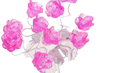 Wall Hook with pink resin flowers, decorative wall hanger.