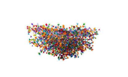 Rainbow Flower Resin Chandelier: Large Modern Hanging Light Decor