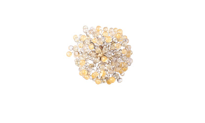 Sparkling Modern Hanging Chandelier with Gold and Clear Bubbles - Elegant and Exclusive Lighting Fixture for Dining Room, Living Room,