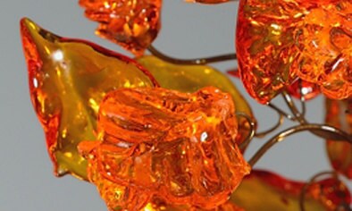 Handmade Orange Flower Ceiling Lamp: Resin Floral Chandelier