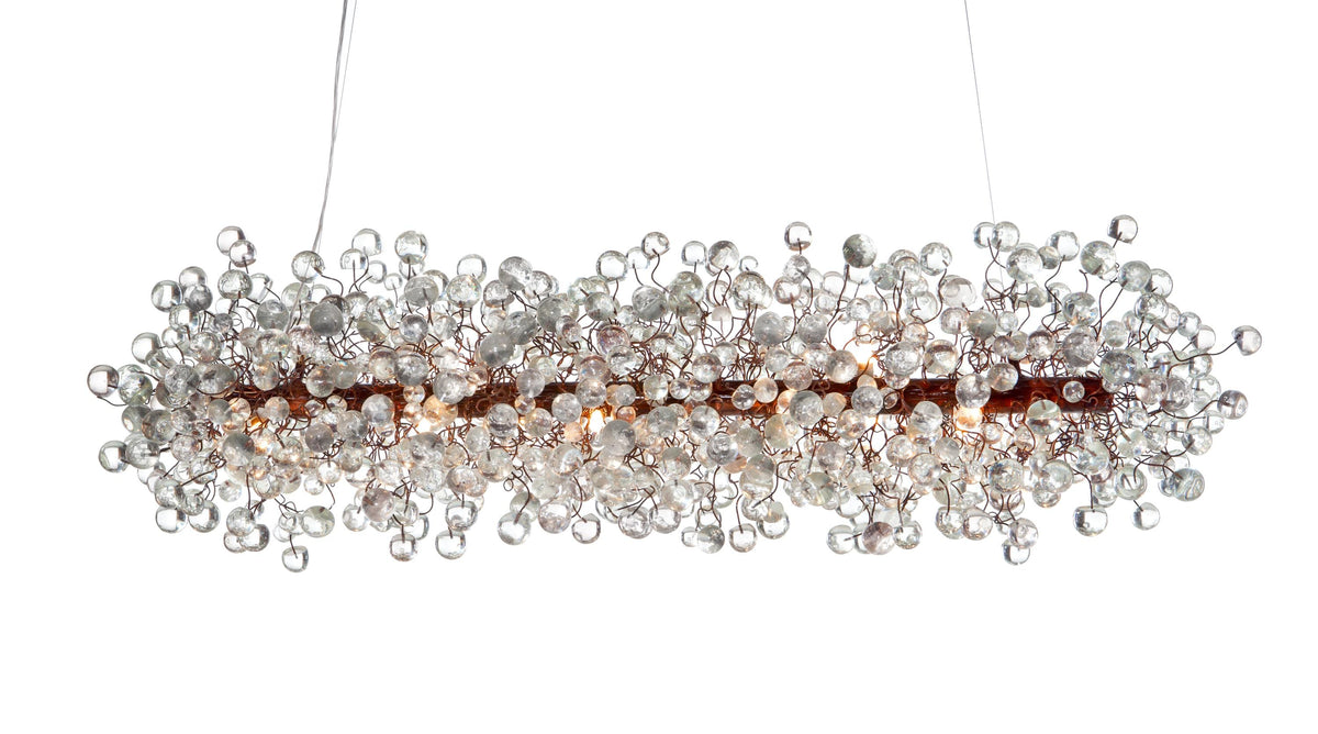 Elegant Bubble Chandelier: Cloudy Resin Ball Ceiling Light