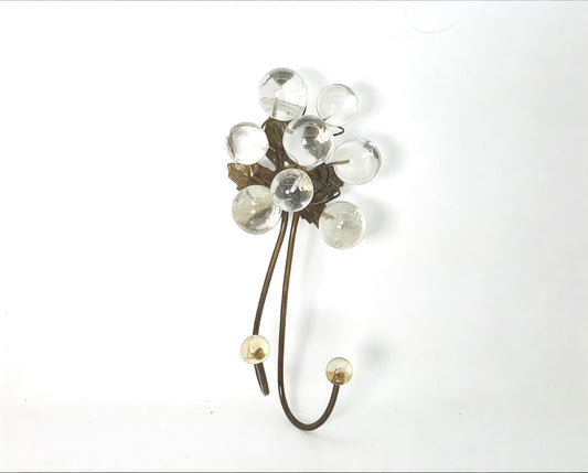 Wall Hook with Transparent clear resin bubbles , decorative wall hanger.