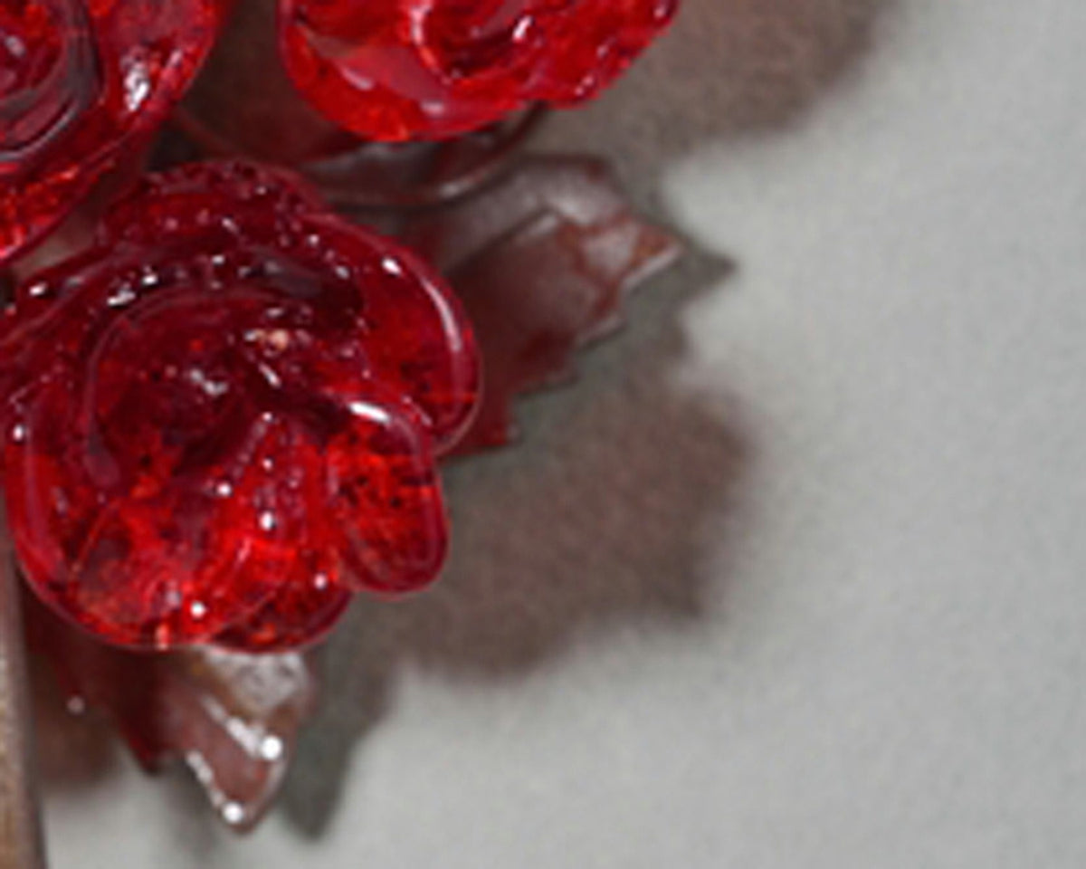 Red Rose Resin Flower Wall Hook: Decorative Key, Coat & Towel Hanger