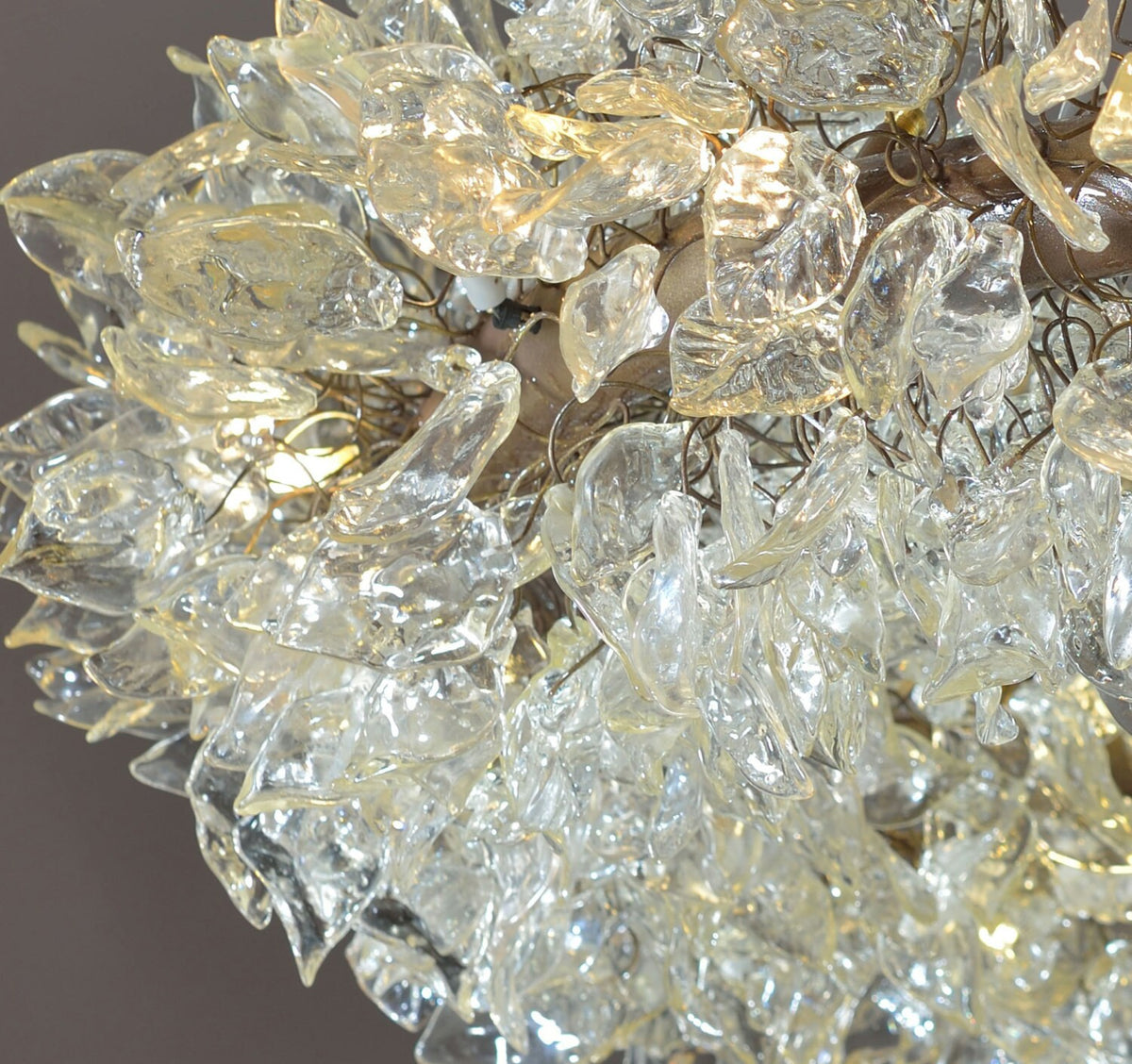 Transparent Resin Flower Chandelier: Handmade Leaf Hanging Ceiling Light Fixture Decor