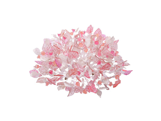 Floral Flush Mount Ceiling Light: Large 30 Inch Resin Flowers Kitchen Lighting
