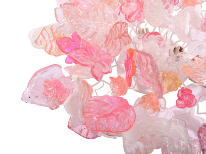 Floral Flush Mount Ceiling Light: Large 30 Inch Resin Flowers Kitchen Lighting
