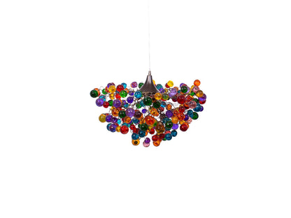 Lighting Chandelier with multicolored bubbles, hanging lamp with different size of bubbles for children room or dining room.