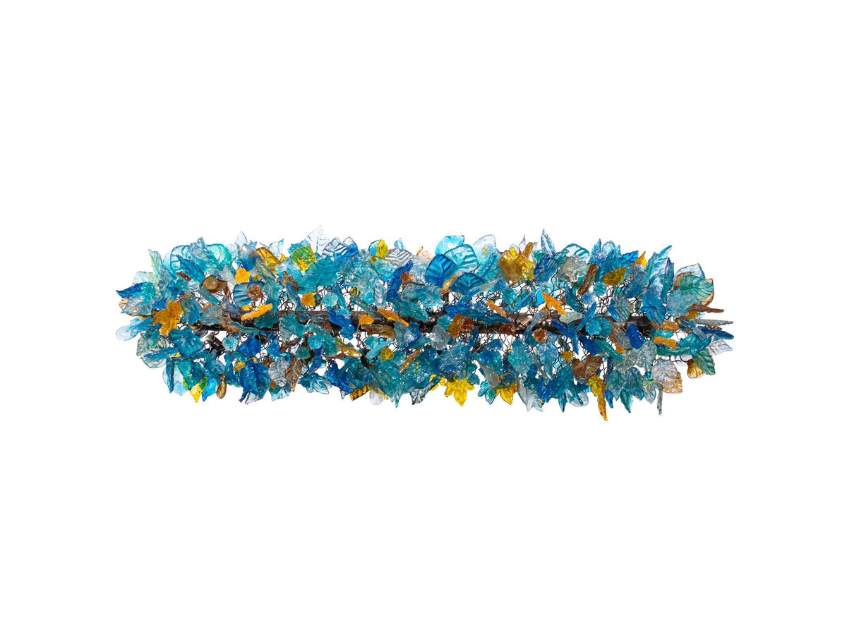 Sea Glass Chandelier: Resin Flower Leaf Ceiling Light Fixture Dining Room Living Room 40 inch