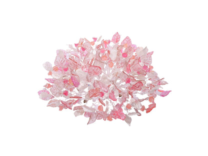 Floral Flush Mount Ceiling Light: Large 30 Inch Resin Flowers Kitchen Lighting