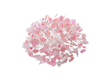 Floral Flush Mount Ceiling Light: Large 30 Inch Resin Flowers Kitchen Lighting