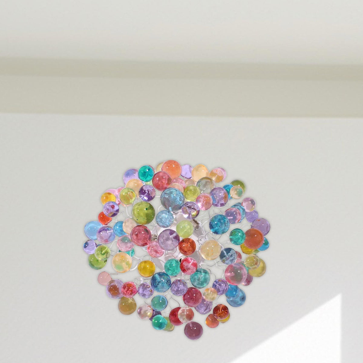 Flush mount Ceiling light with pastel bubbles for bathroom, hall entrance or room.