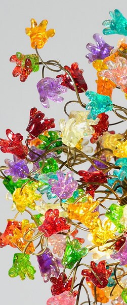 Rainbow Flower Ceiling Lamp: Handmade Resin Lighting Fixture