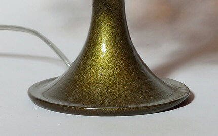 Purple bedside lamp, Table Lamp with Violet gray and clear flowers, small table lamp, midnight color flowers lighter.
