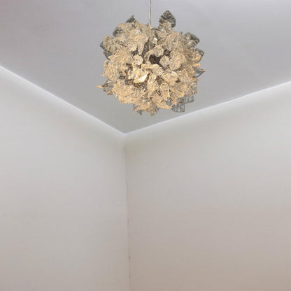 Clear Resin Flower Chandelier: Modern Hanging Light, 13" Diameter
