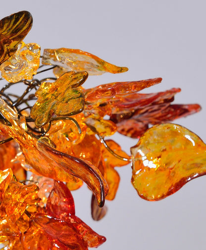 Orange Resin Flower Chandelier: Unique Hanging Light Fixture
