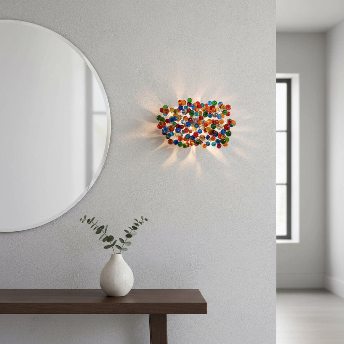 Rainbow Bubble Resin Wall Sconce: Modern Hallway Bathroom Light