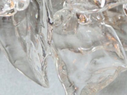 Resin Flower Plug-In Sconce: Clear Leaf Bedroom Lighting
