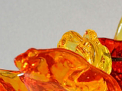 Autumn Red Orange Yellow Leaves Bronze Wall Lamp Sconce