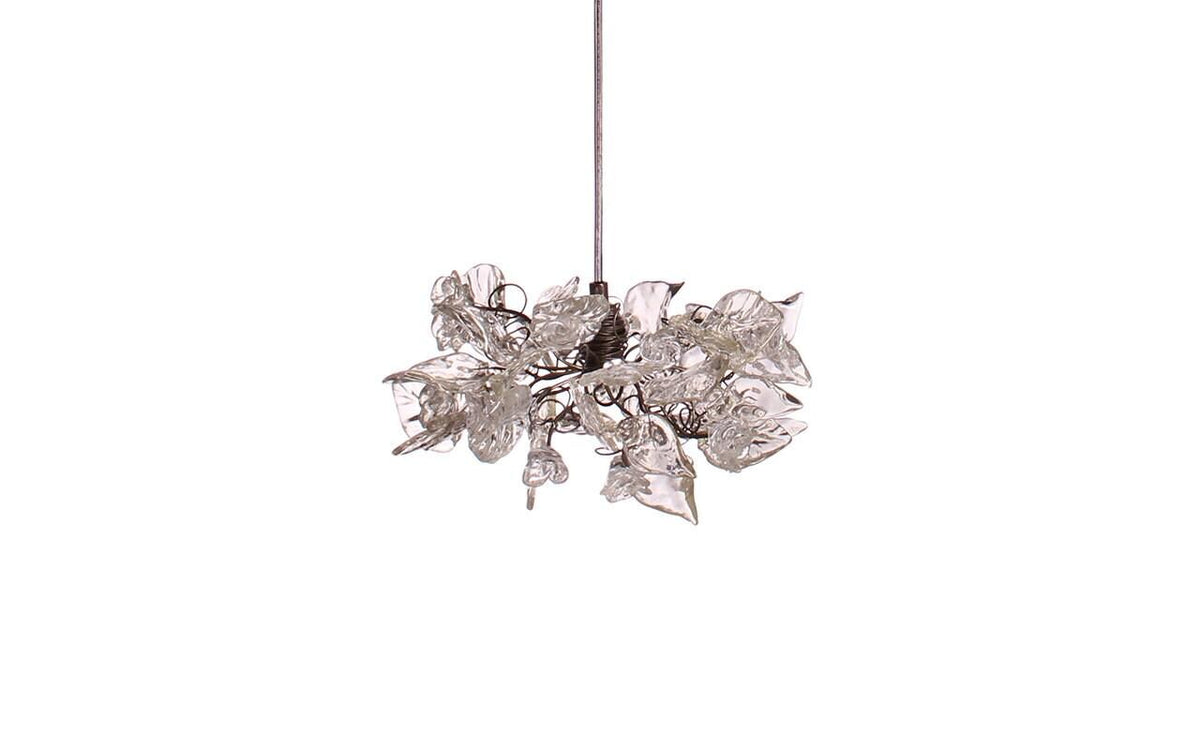 Pendant ceiling lighting, Pendant light with Clear flowers and leaves, pendant for Kitchen Island,Dining Room .