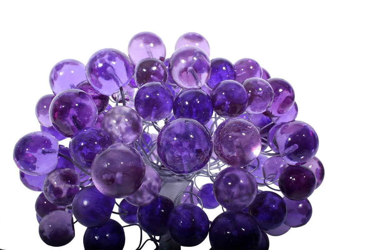 Purple Bedside Table Lamp, modern table lamp with purple color bubbles, unique table lamp.