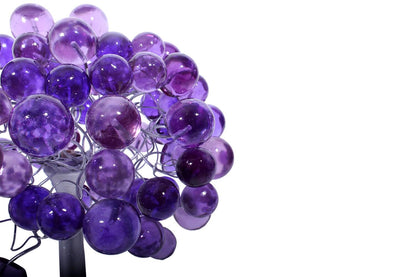 Purple Bedside Table Lamp, modern table lamp with purple color bubbles, unique table lamp.