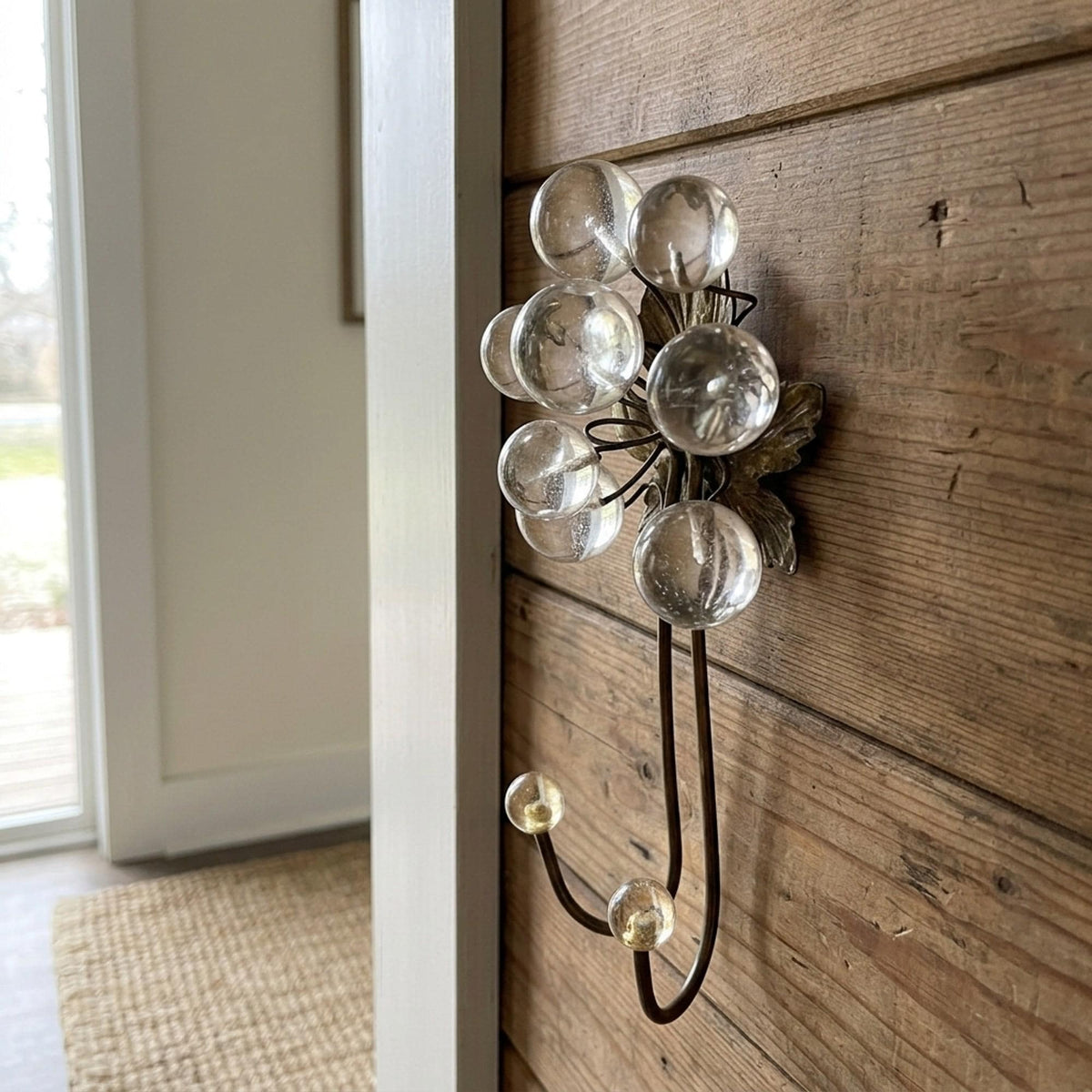 Wall Hook with Transparent clear resin bubbles , decorative wall hanger.