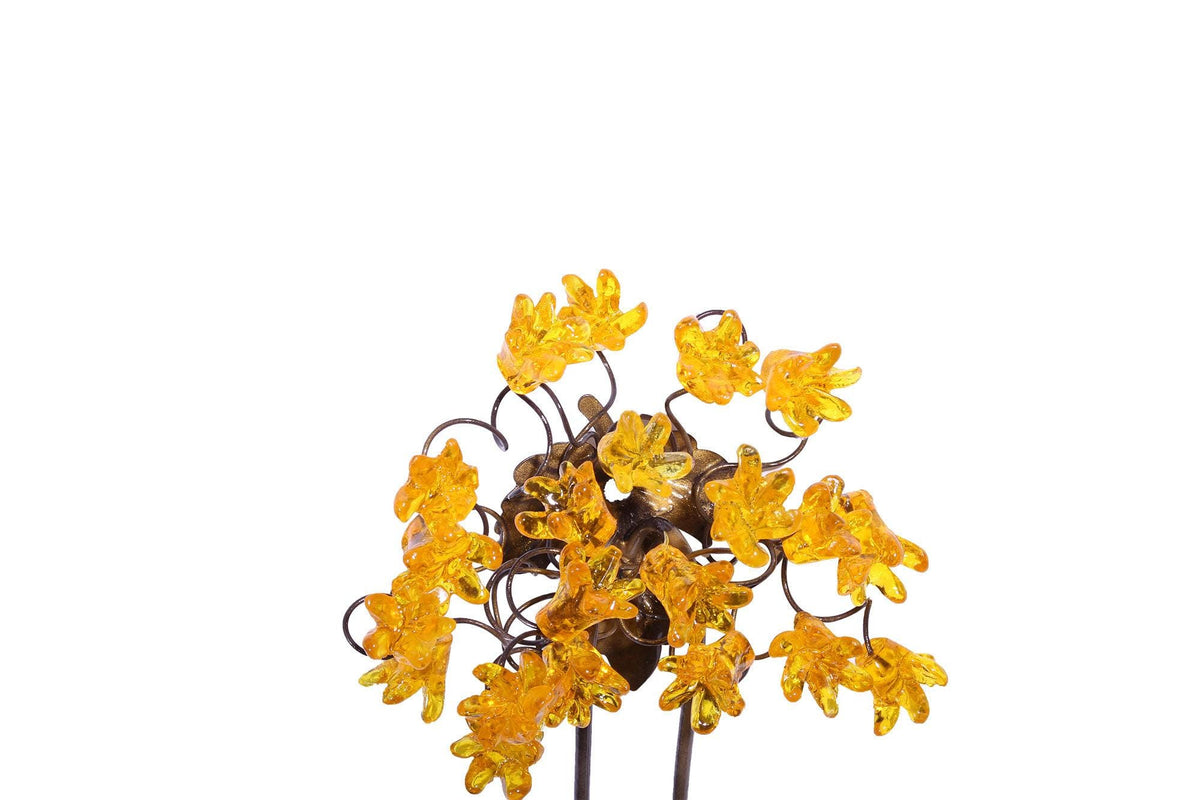 Wall Hook with yellow resin flowers decorative wall hanger for towel, cloths keys.