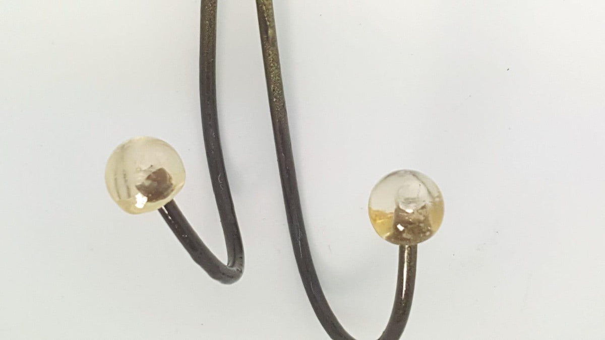 Wall Hook with Transparent clear resin bubbles , decorative wall hanger.