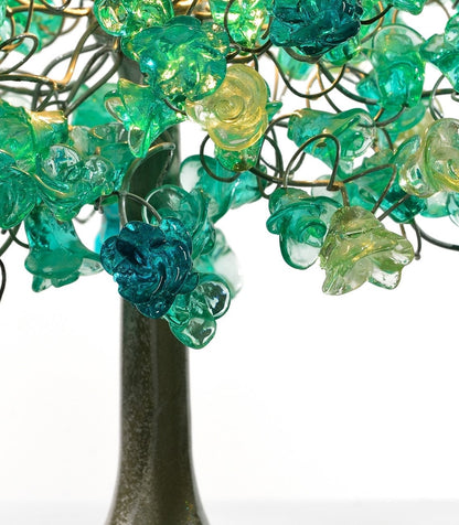Turquoise flowers Table lamps, modern bedside lamp for living room, bedroom - Gift Idea.
