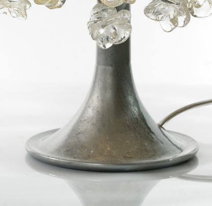 Decorative Table light, modern table lamp, desk lamp with clear transparent roses flowers desk lamp - desk light Gift Idea.