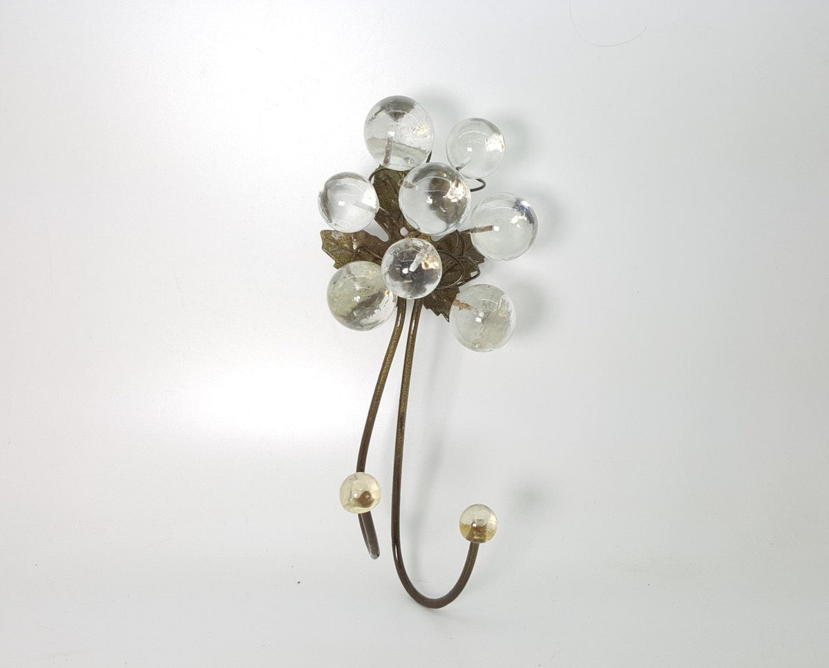 Wall Hook with Transparent clear resin bubbles , decorative wall hanger.